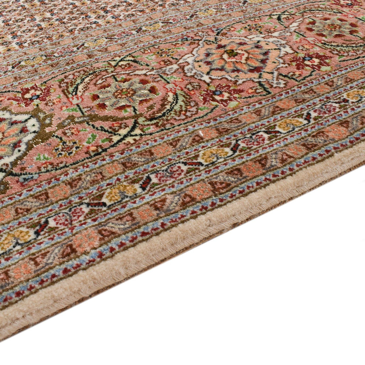 Tappeto corsia Tappeto Persero - Tabriz - Reale - 408 x 201 cm - marrone chiaro