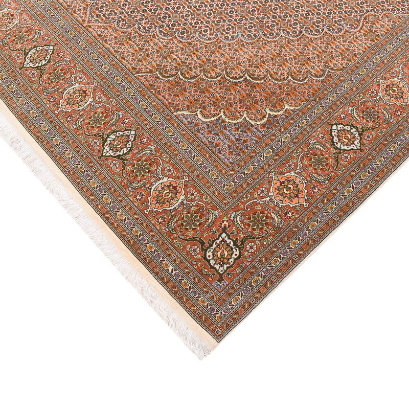 Tappeto corsia Tappeto Persero - Tabriz - Reale - 407 x 201 cm - marrone chiaro