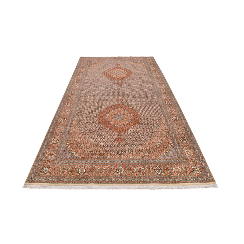 Tappeto corsia Tappeto Persero - Tabriz - Reale - 407 x 201 cm - marrone chiaro