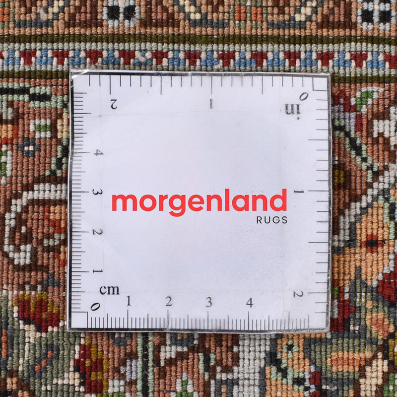 Tappeto corsia Tappeto Persero - Tabriz - Reale - 407 x 201 cm - marrone chiaro