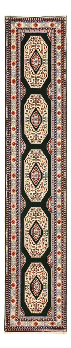 Tappeto corsia Tappeto Persero - Tabriz - Premio - 372 x 74 cm - blu scuro