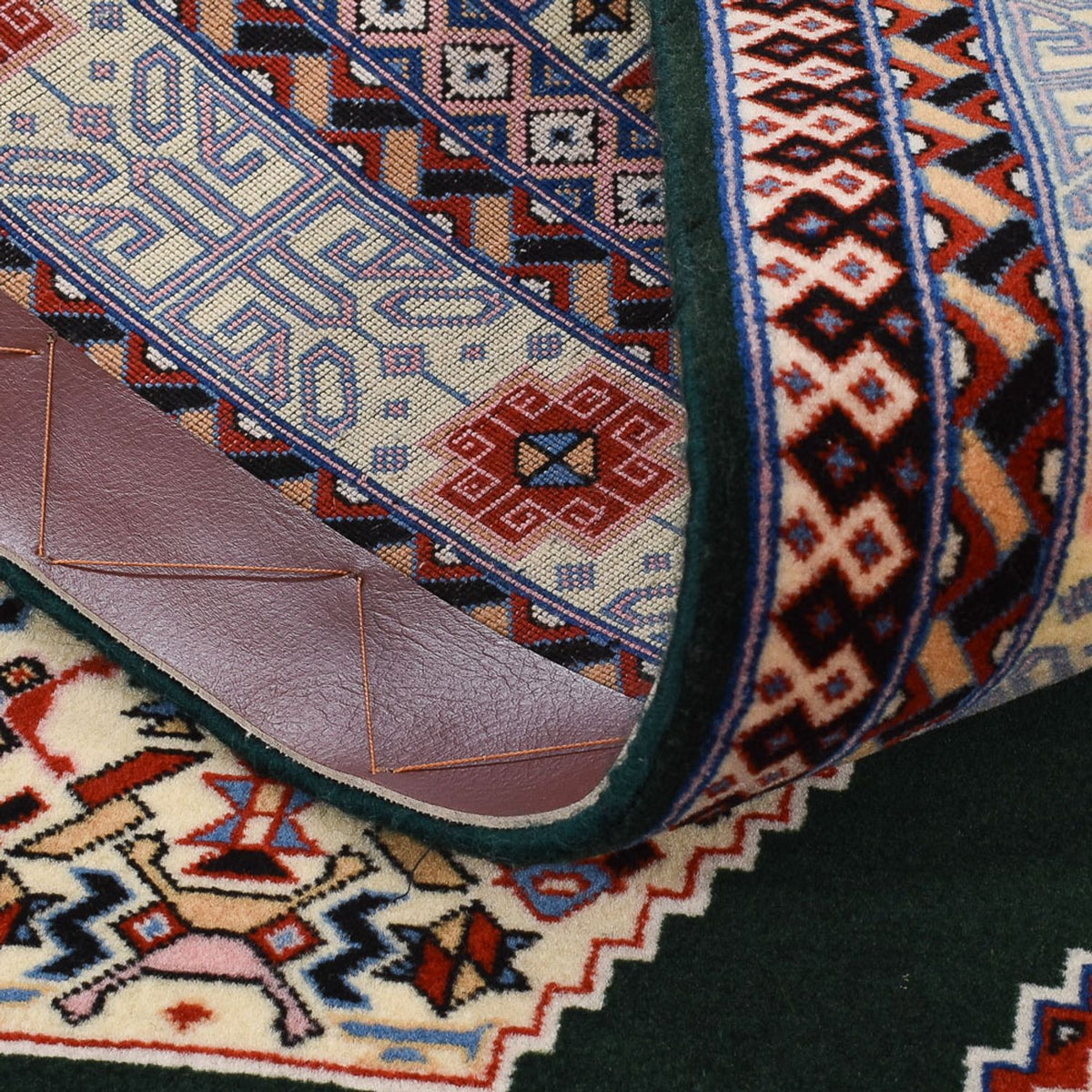 Tappeto corsia Tappeto Persero - Tabriz - Premio - 370 x 75 cm - blu scuro