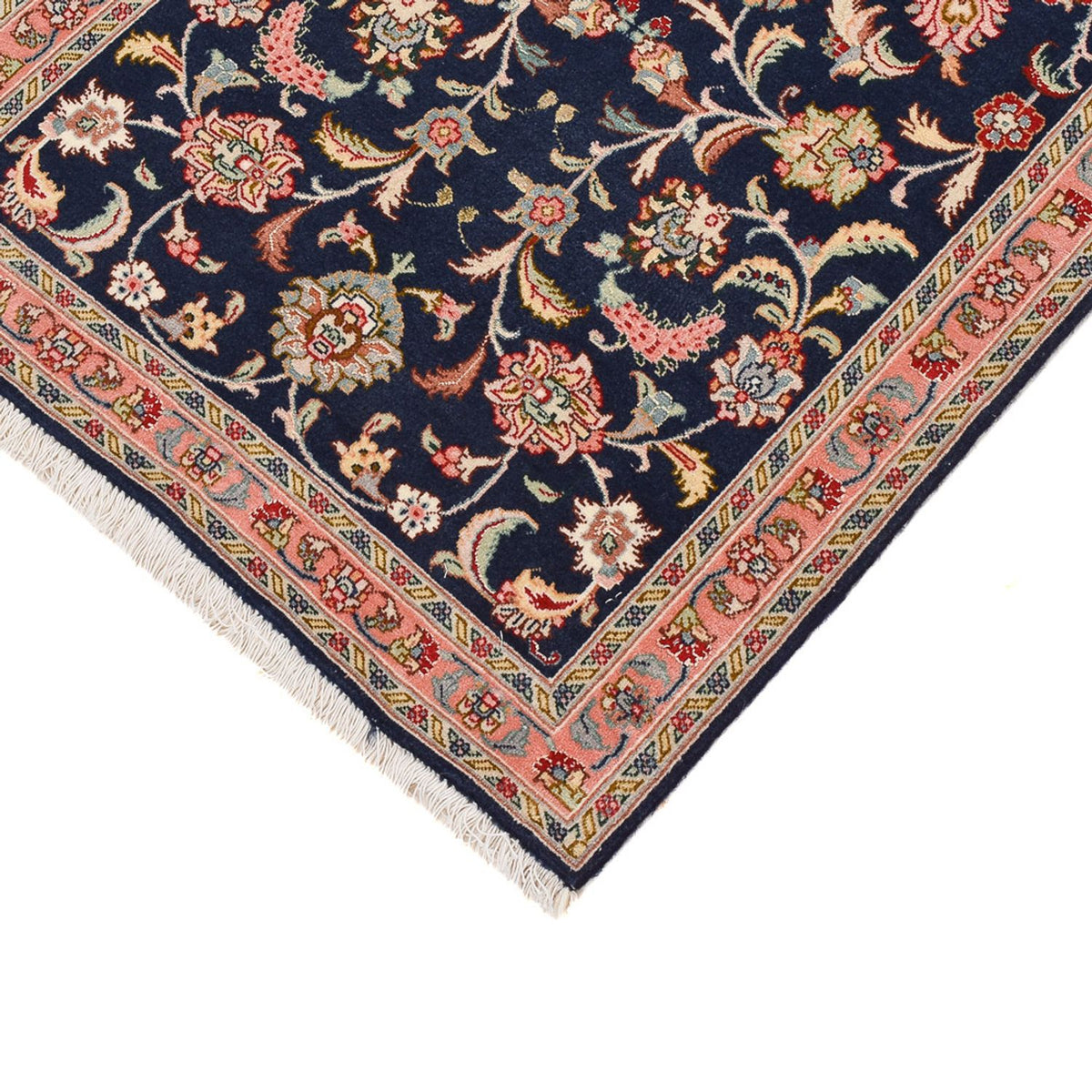 Tappeto corsia Tappeto Persero - Tabriz - Premio - 300 x 68 cm - blu scuro
