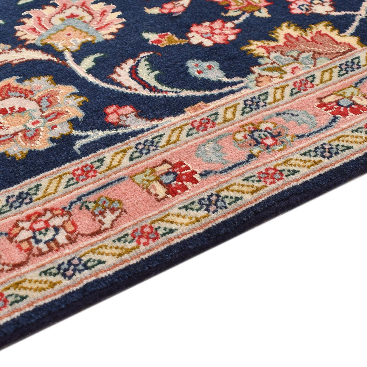 Tappeto corsia Tappeto Persero - Tabriz - Premio - 300 x 68 cm - blu scuro