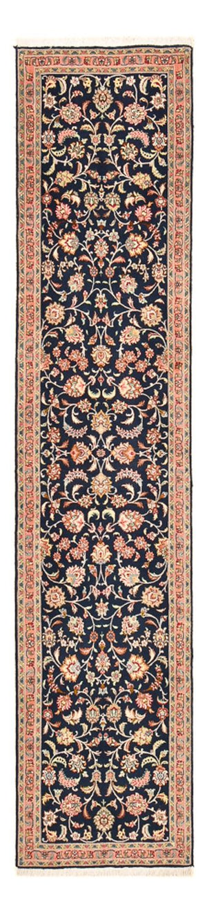 Tappeto corsia Tappeto Persero - Tabriz - Premio - 293 x 65 cm - blu scuro