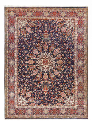 Tappeto Persero - Tabriz - Reale - 400 x 297 cm - blu scuro
