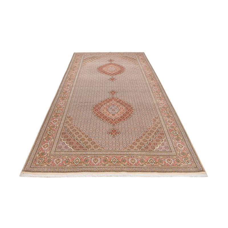 Tappeto corsia Tappeto Persero - Tabriz - Reale - 400 x 202 cm - rosso chiaro