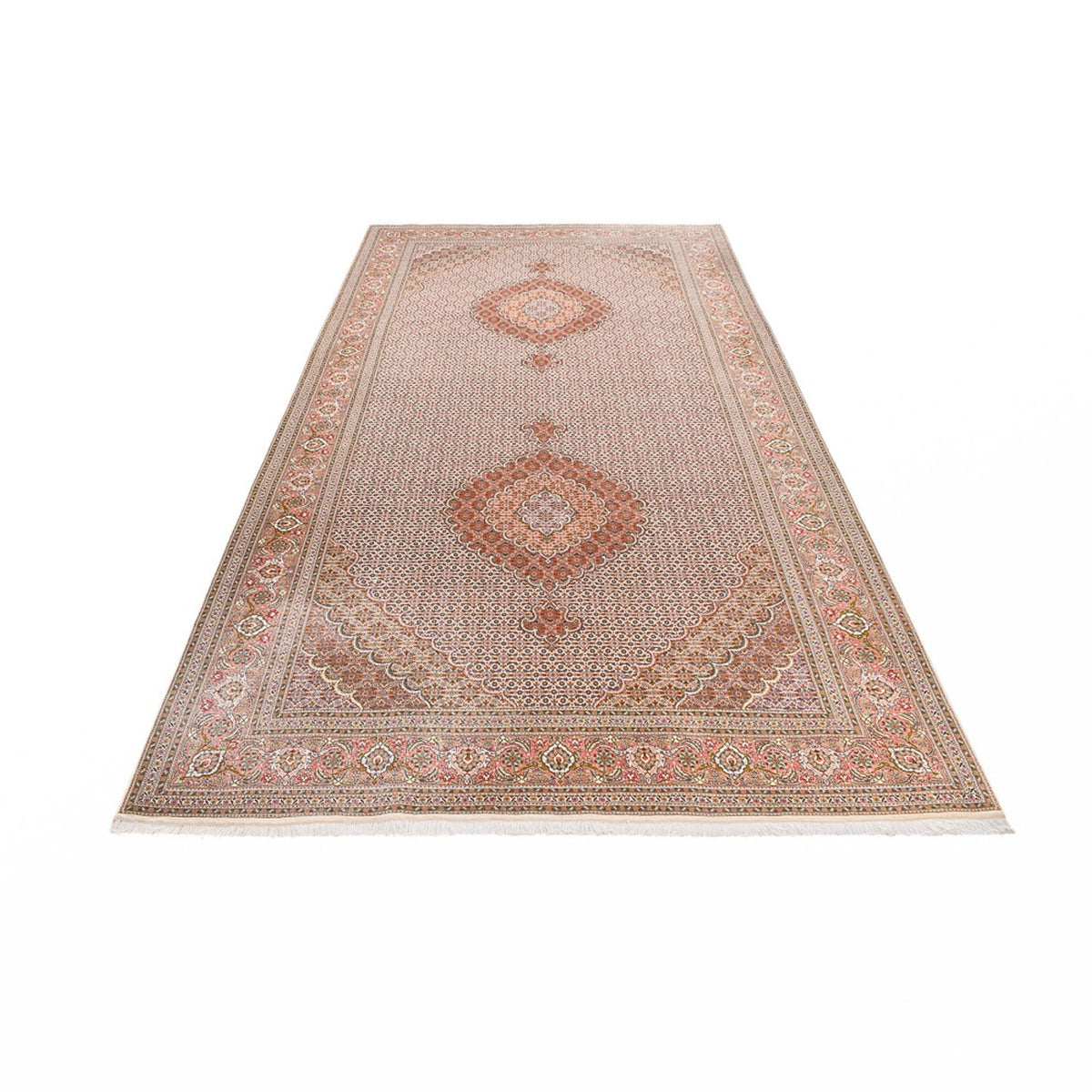 Tappeto corsia Tappeto Persero - Tabriz - Reale - 397 x 197 cm - ruggine