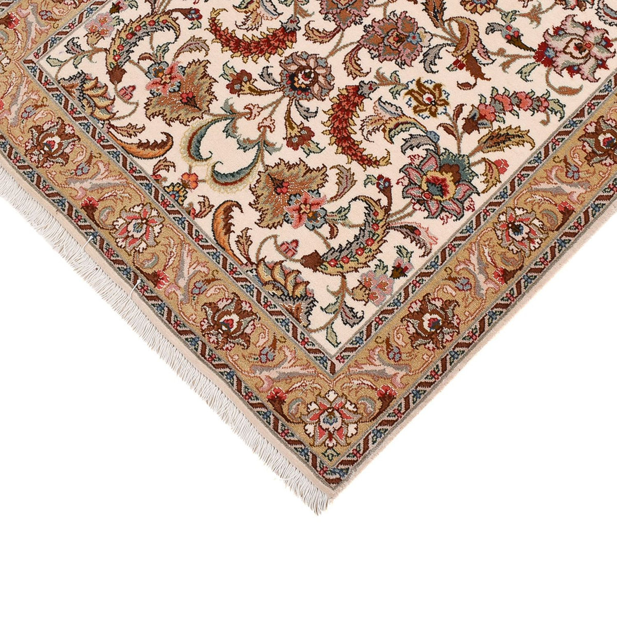Tappeto corsia Tappeto Persero - Tabriz - Premio - 307 x 79 cm - caramello