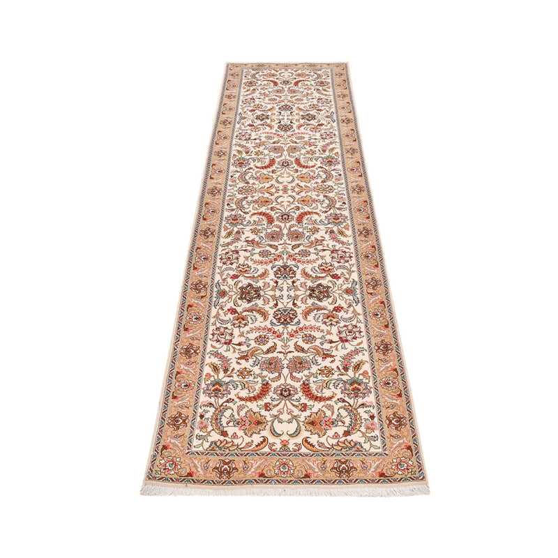 Tappeto corsia Tappeto Persero - Tabriz - Premio - 307 x 79 cm - caramello