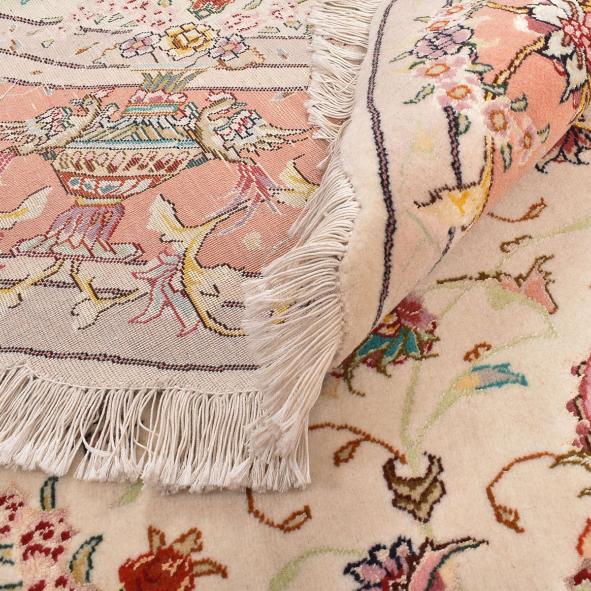 Tappeto Persero - Tabriz - Premio rotondo  - 200 x 200 cm - crema