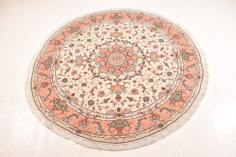Tappeto Persero - Tabriz - Premio rotondo  - 200 x 200 cm - crema