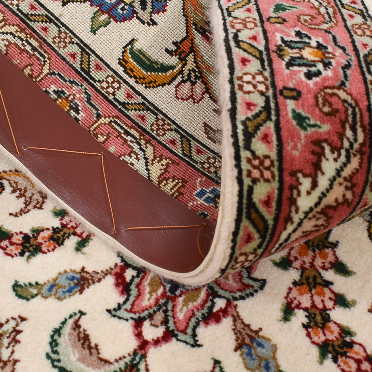 Tappeto corsia Tappeto Persero - Tabriz - Reale - 295 x 72 cm - sabbia