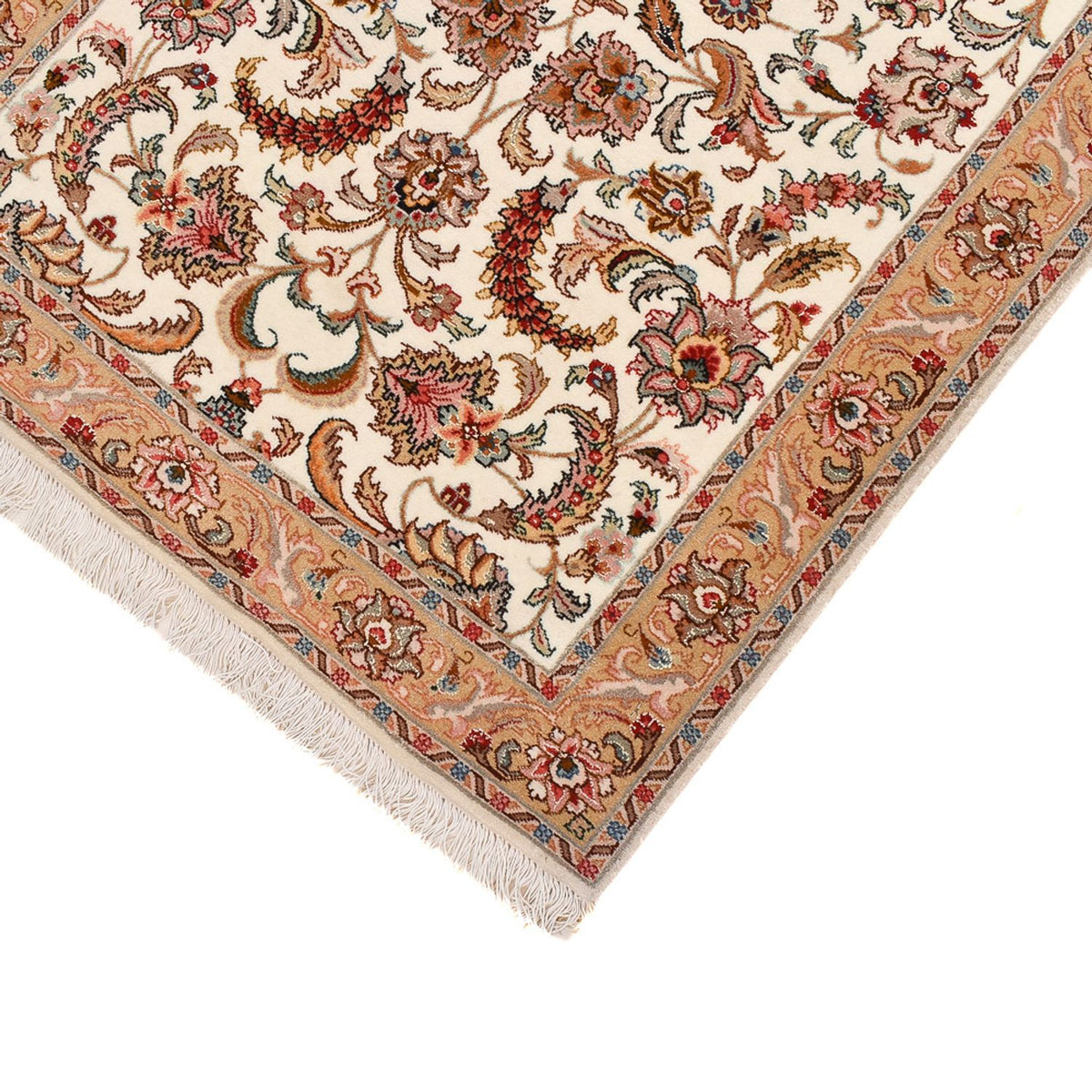 Tappeto corsia Tappeto Persero - Tabriz - Premio - 320 x 83 cm - caramello