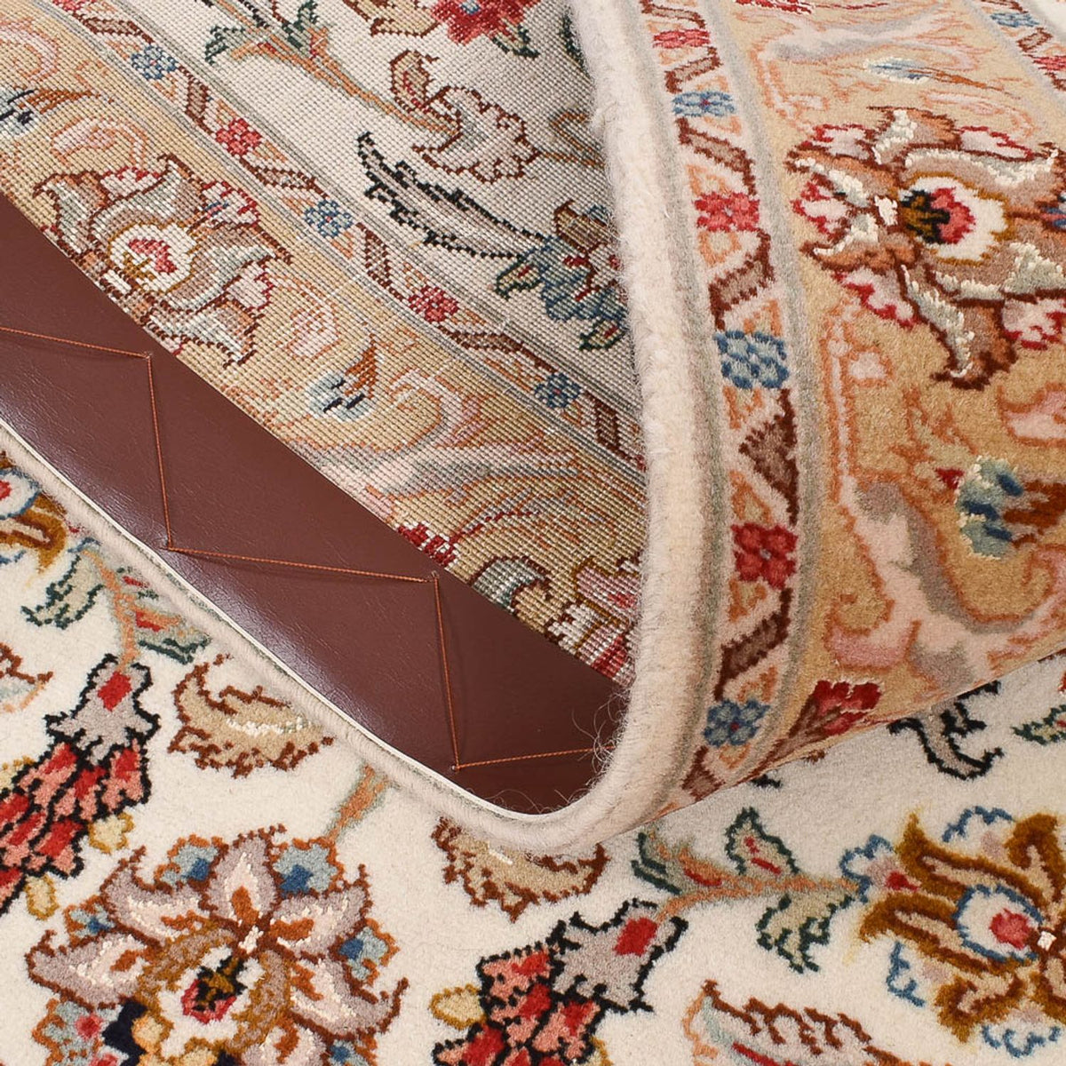 Tappeto corsia Tappeto Persero - Tabriz - Premio - 320 x 83 cm - caramello