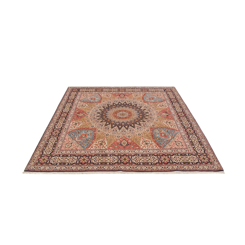 Tappeto Persero - Tabriz - Reale quadrato  - 254 x 248 cm - beige scuro