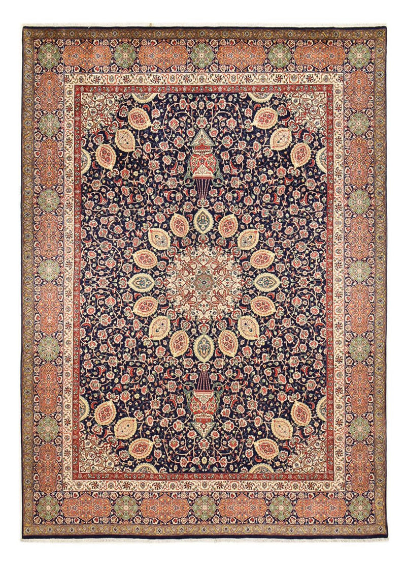 Tappeto Persero - Tabriz - Reale - 410 x 300 cm - blu scuro