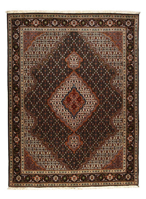 Tappeto Persero - Tabriz - Reale - 204 x 152 cm - marrone scuro