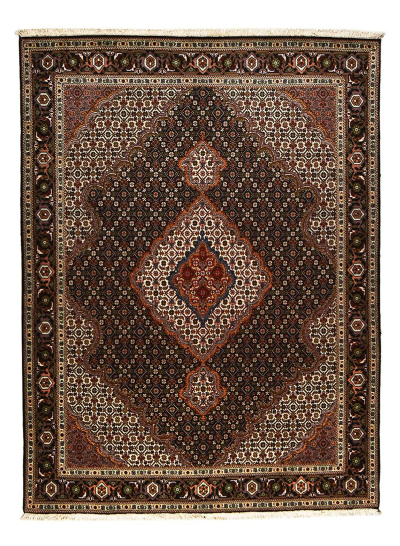Tappeto Persero - Tabriz - Reale - 204 x 152 cm - marrone scuro