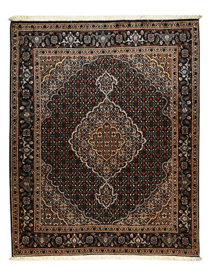 Tappeto Persero - Tabriz - Reale - 192 x 153 cm - marrone scuro