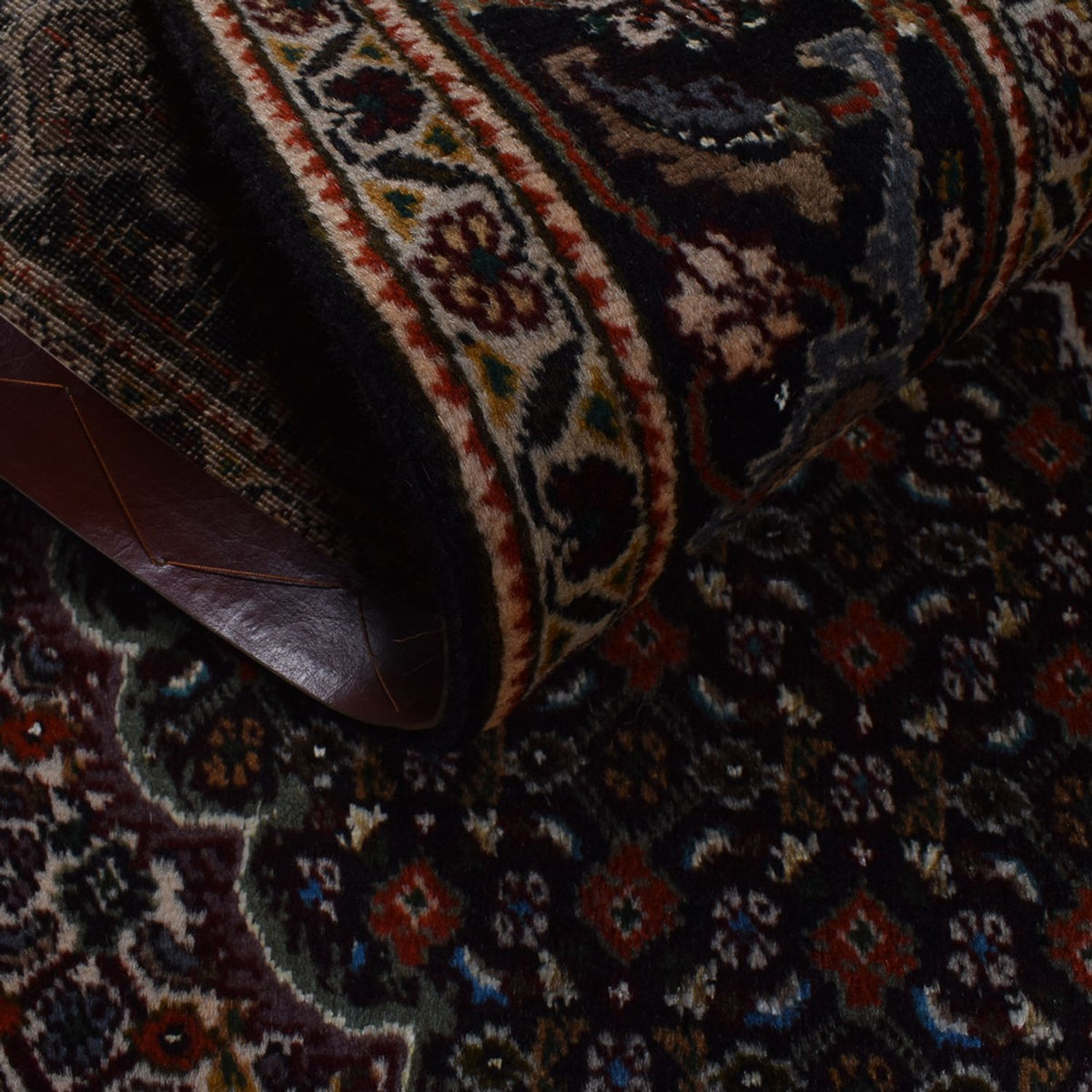 Tappeto Persero - Tabriz - Reale - 192 x 153 cm - marrone scuro