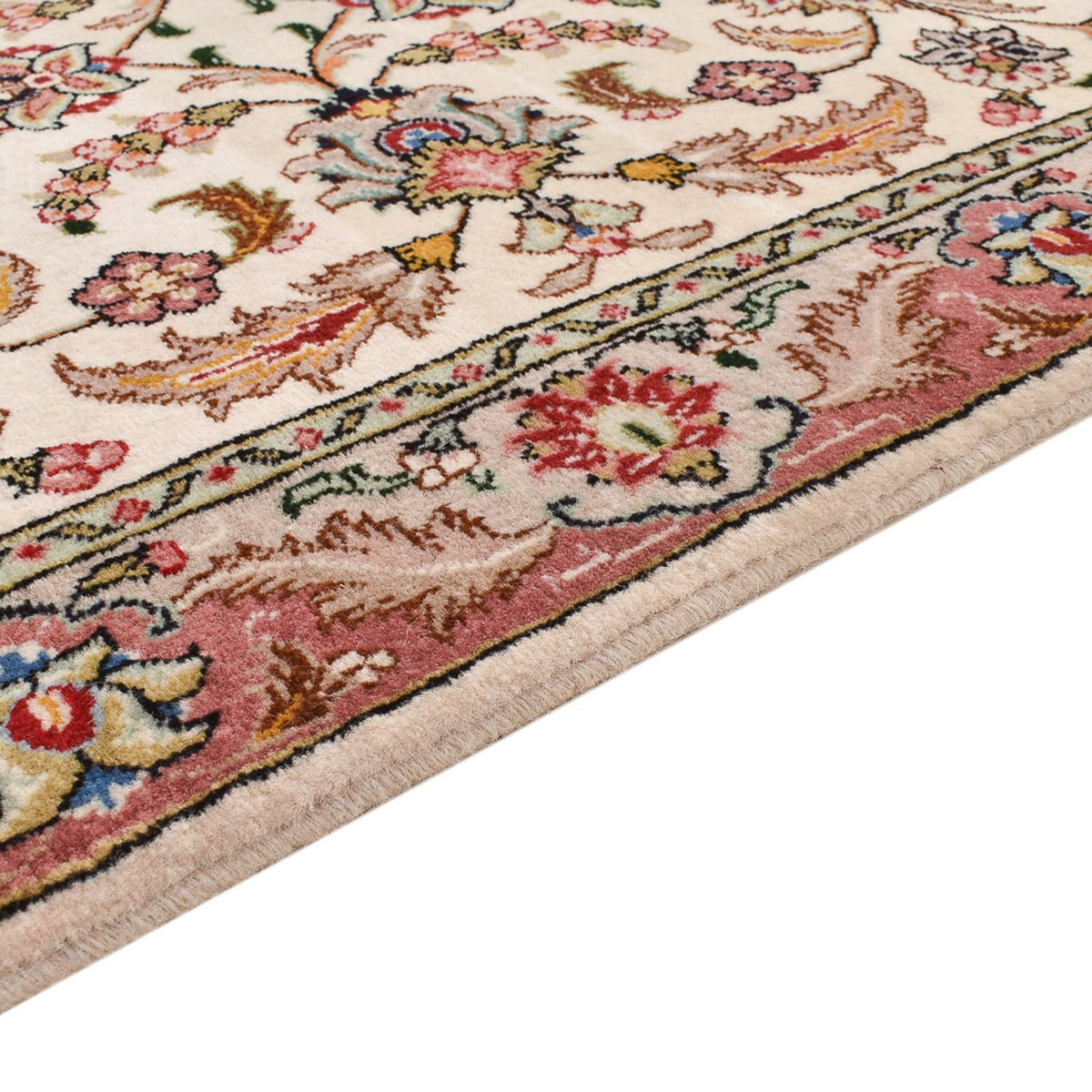 Tappeto corsia Tappeto Persero - Tabriz - Reale - 297 x 69 cm - sabbia