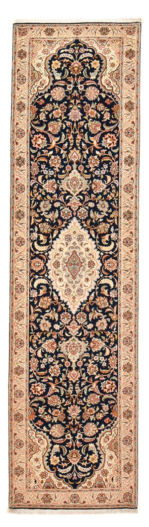 Tappeto corsia Tappeto Persero - Tabriz - Reale - 310 x 83 cm - blu scuro