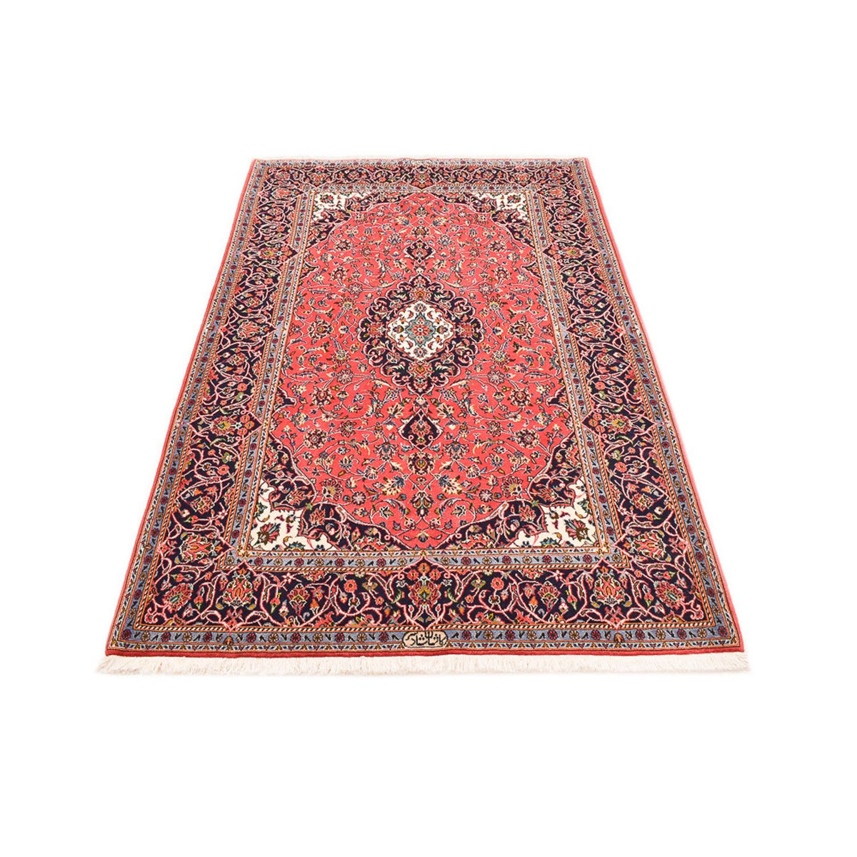 Tappeto Persero - Keshan - 217 x 138 cm - rosso chiaro