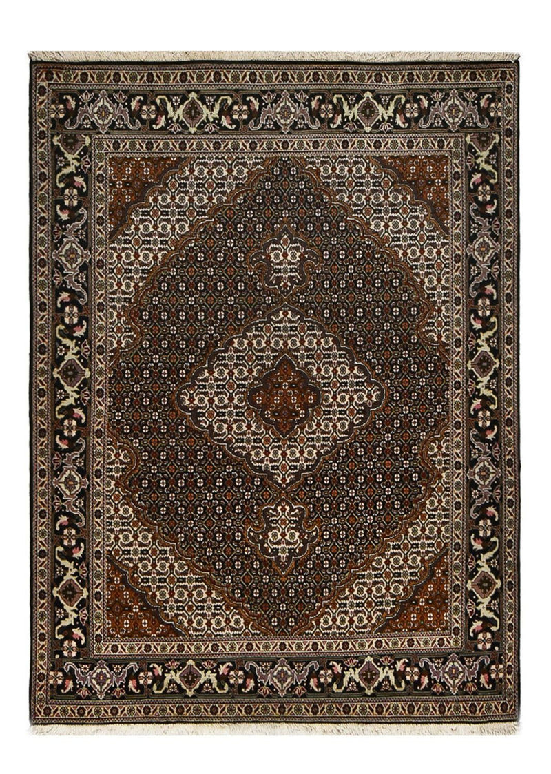 Tappeto Persero - Tabriz - Reale - 198 x 148 cm - marrone scuro