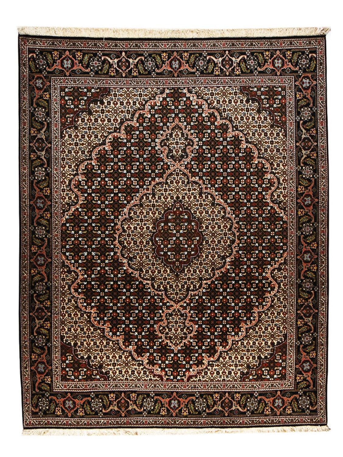 Tappeto Persero - Tabriz - Reale - 200 x 151 cm - marrone scuro