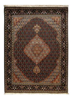 Tappeto Persero - Tabriz - Reale - 210 x 154 cm - marrone scuro