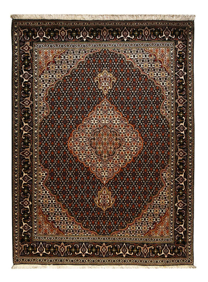 Tappeto Persero - Tabriz - Reale - 210 x 154 cm - marrone scuro