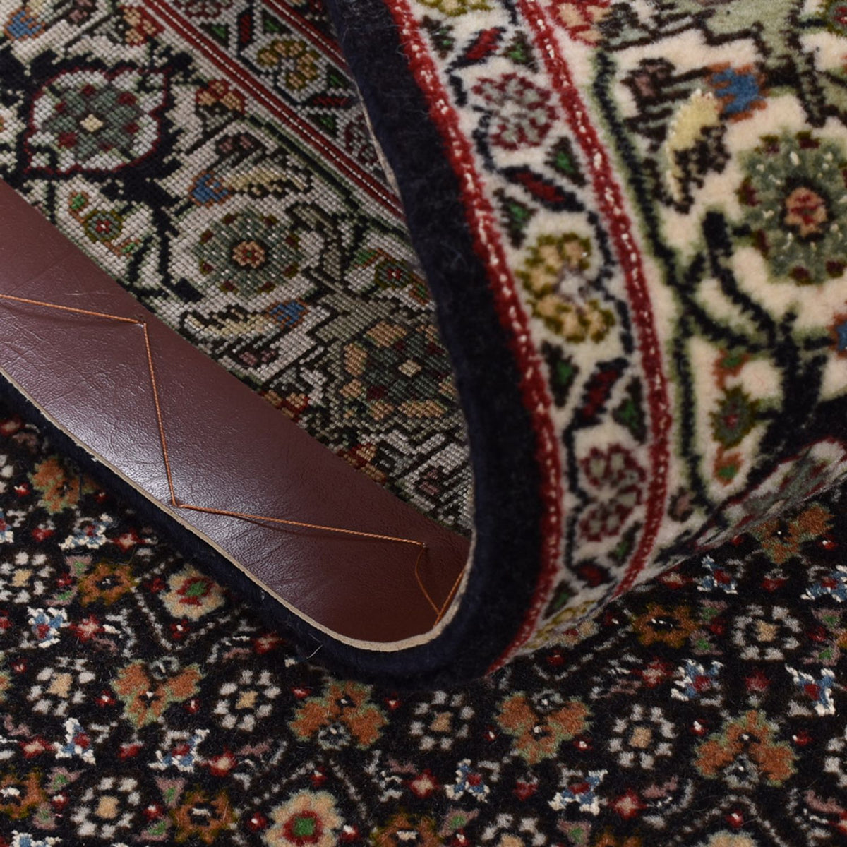 Tappeto corsia Tappeto Persero - Tabriz - Reale - 390 x 82 cm - beige scuro