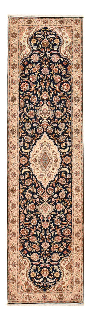 Tappeto corsia Tappeto Persero - Tabriz - Reale - 310 x 82 cm - blu scuro