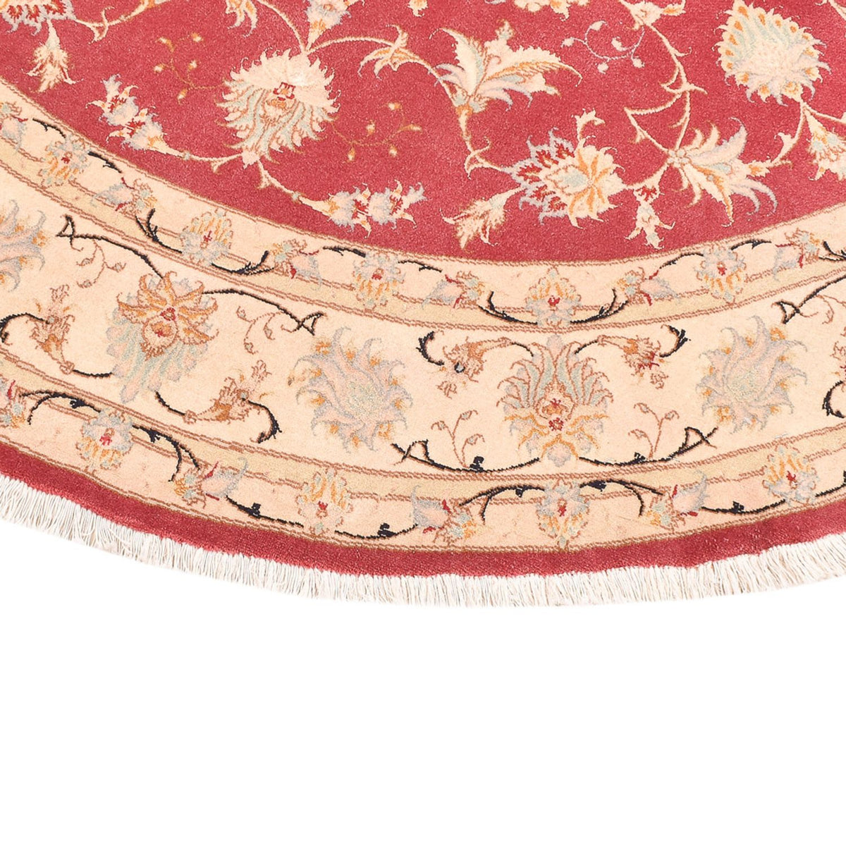 Tappeto Persero - Tabriz - Reale rotondo  - 200 x 200 cm - rosso