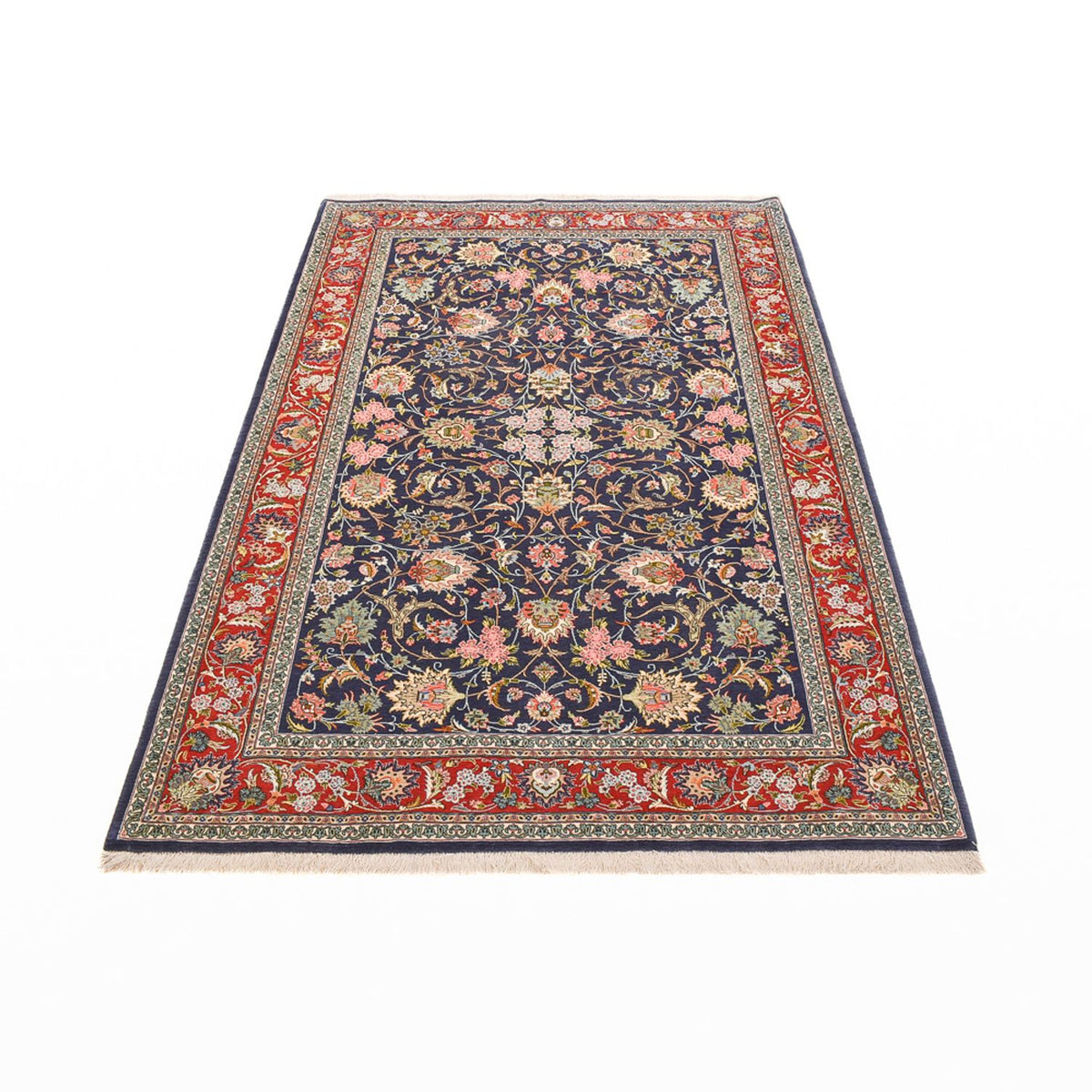 Tappeto Persero - Isfahan - Premio - 220 x 140 cm - blu scuro