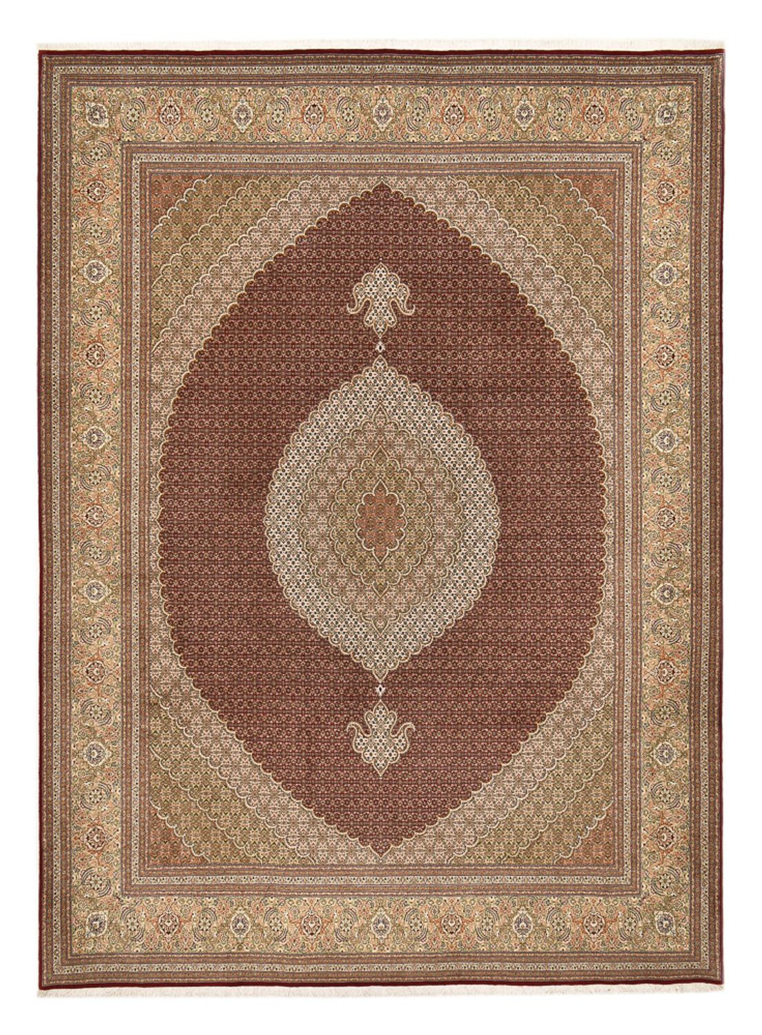 Tappeto Persero - Tabriz - Reale - 407 x 301 cm - beige scuro
