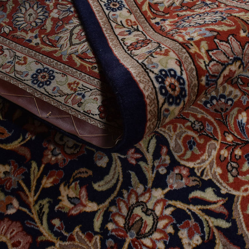 Tappeto Persero - Ghom - 301 x 221 cm - blu scuro