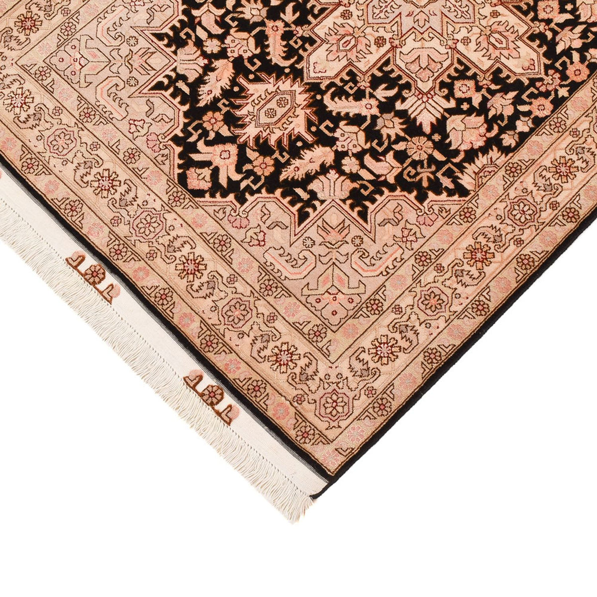 Tappeto corsia Tappeto Persero - Tabriz - Reale - 305 x 80 cm - beige chiaro