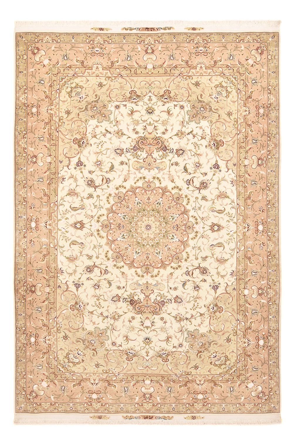 Tappeto Persero - Tabriz - Reale - 298 x 203 cm - beige chiaro