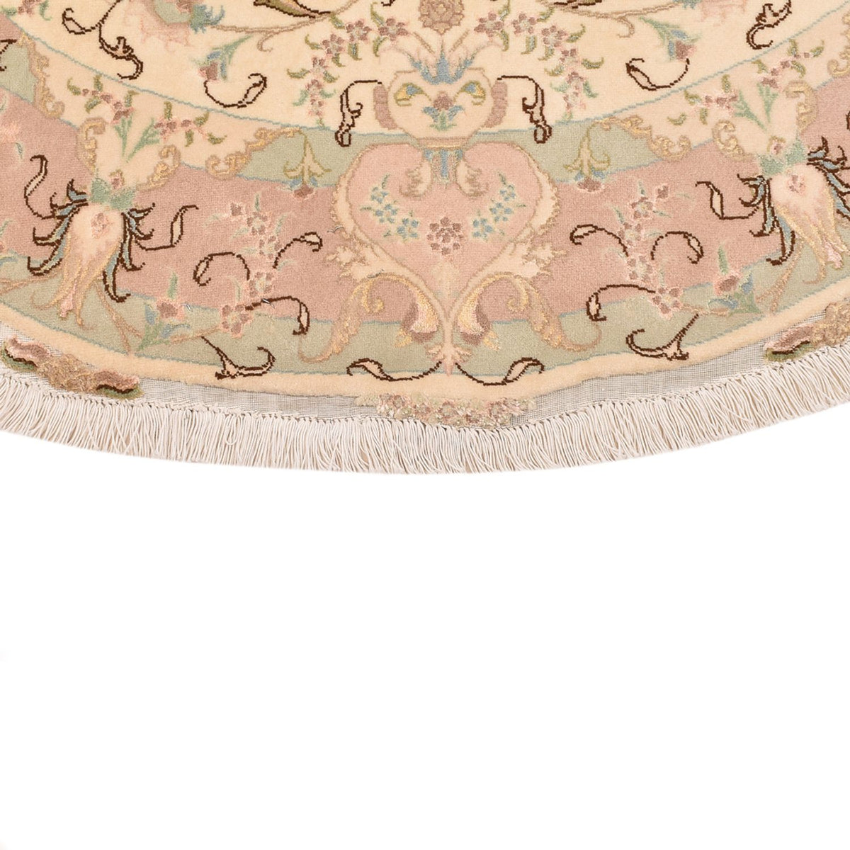 Tappeto Persero - Tabriz - Reale rotondo  - 150 x 150 cm - beige
