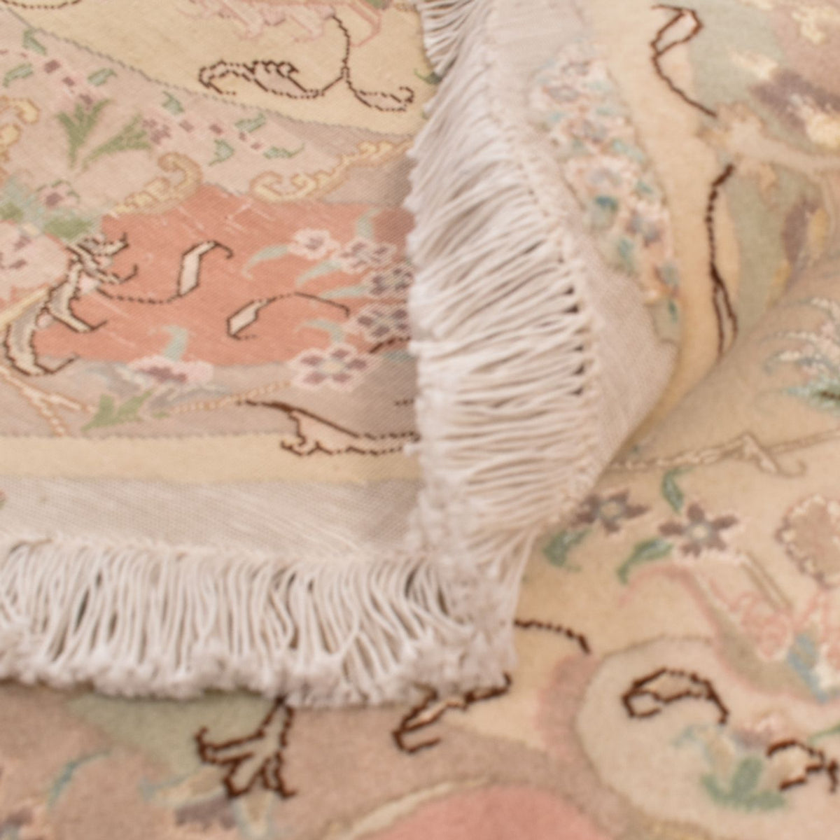 Tappeto Persero - Tabriz - Reale rotondo  - 150 x 150 cm - beige