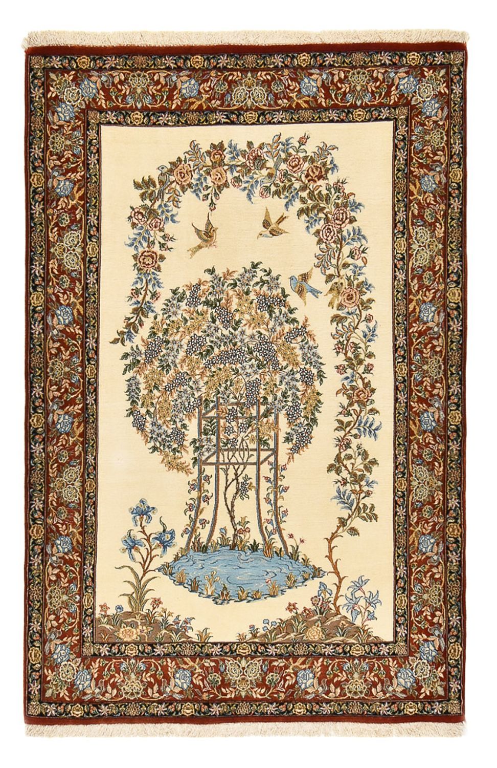 Tappeto Persero - Ghom - Reale - 201 x 129 cm - beige chiaro