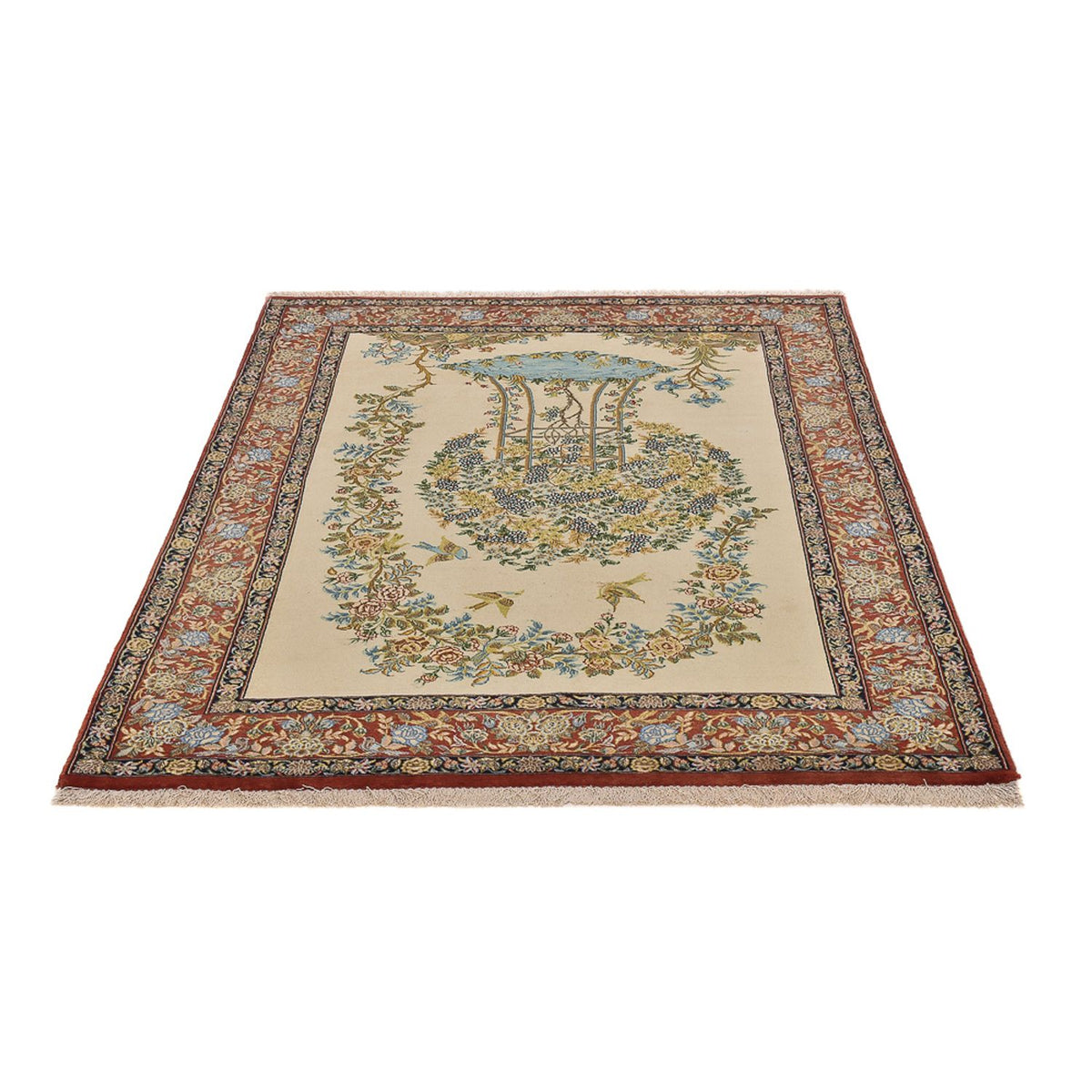 Tappeto Persero - Ghom - Reale - 201 x 129 cm - beige chiaro