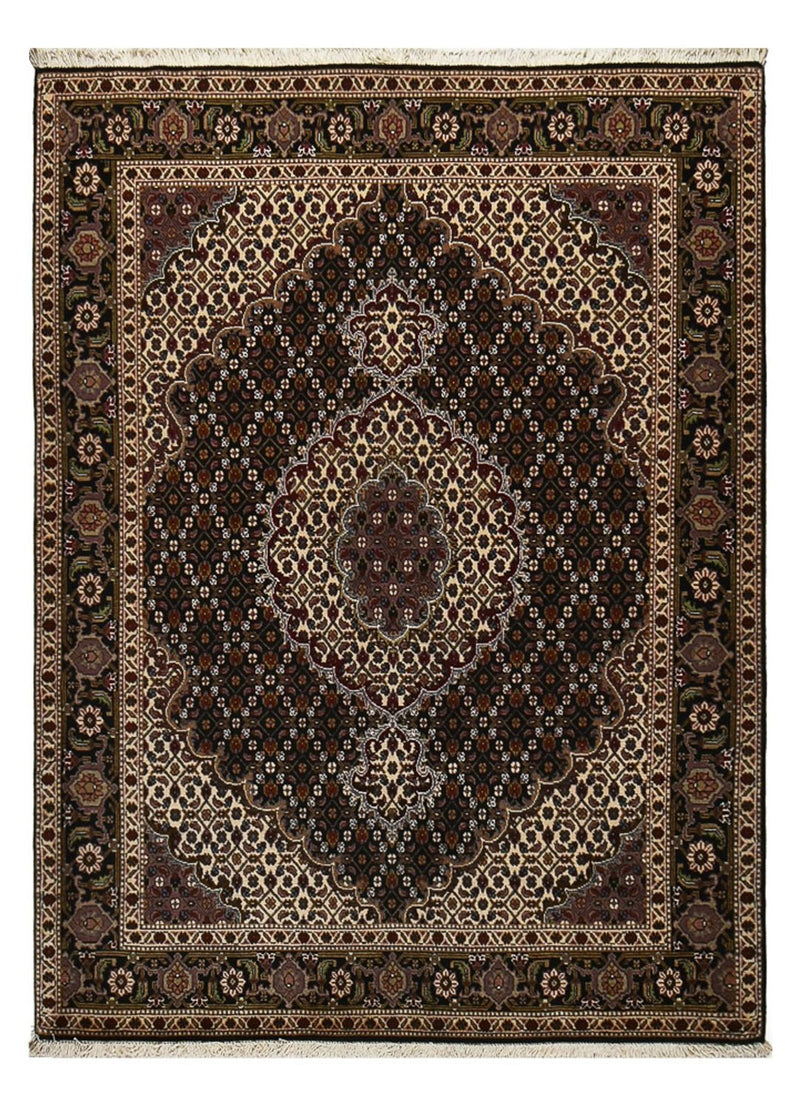Tappeto Persero - Tabriz - Reale - 196 x 148 cm - marrone scuro