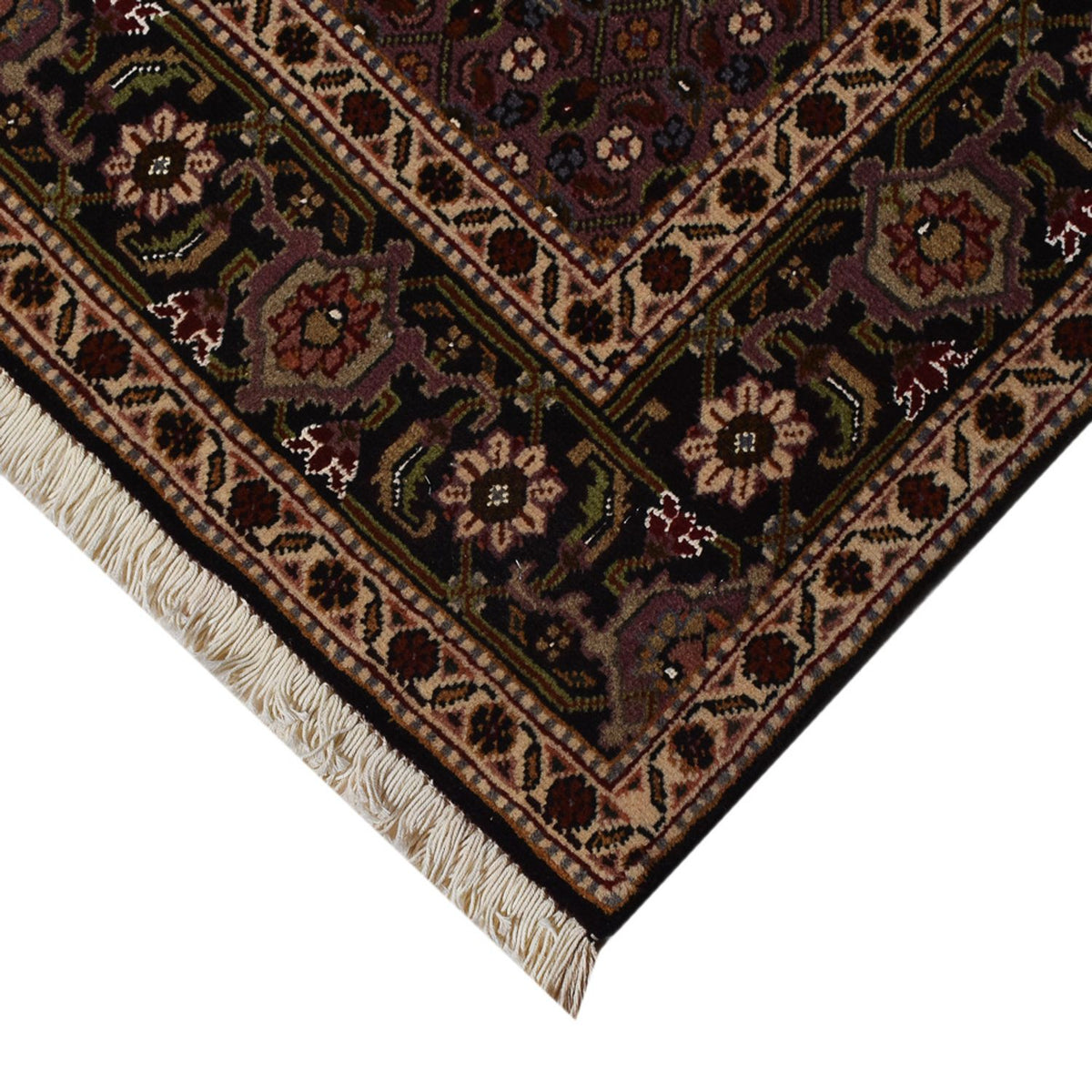 Tappeto Persero - Tabriz - Reale - 196 x 148 cm - marrone scuro