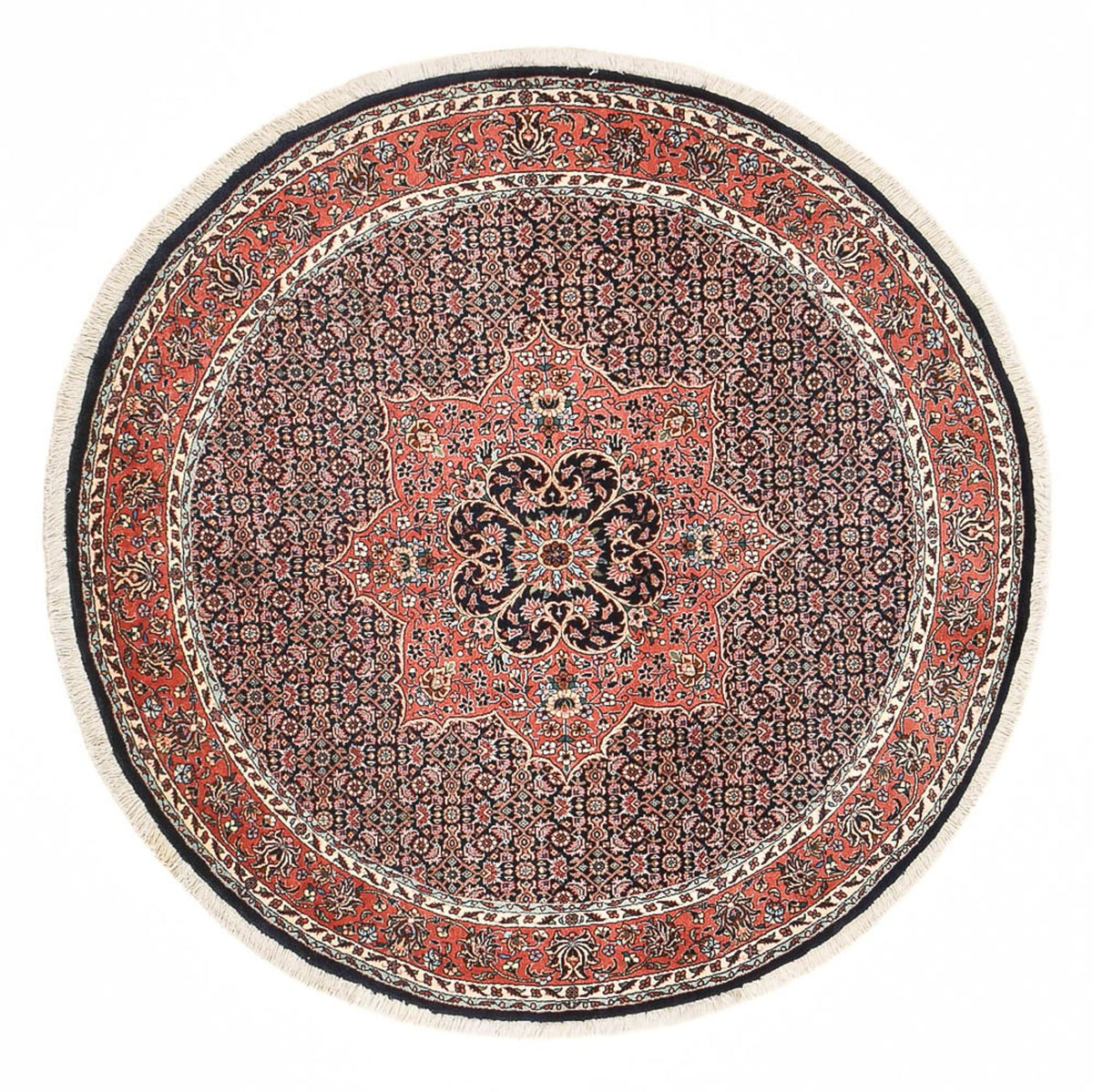 Tappeto Persero - Bidjar rotondo  - 155 x 155 cm - rosso scuro