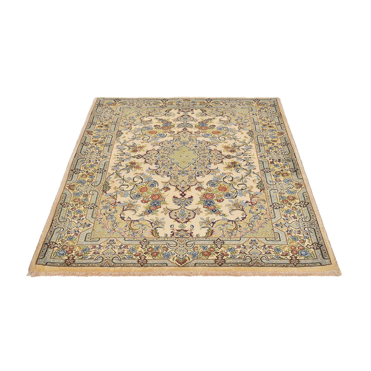Tappeto Persero - Ghom - Reale - 211 x 130 cm - beige chiaro