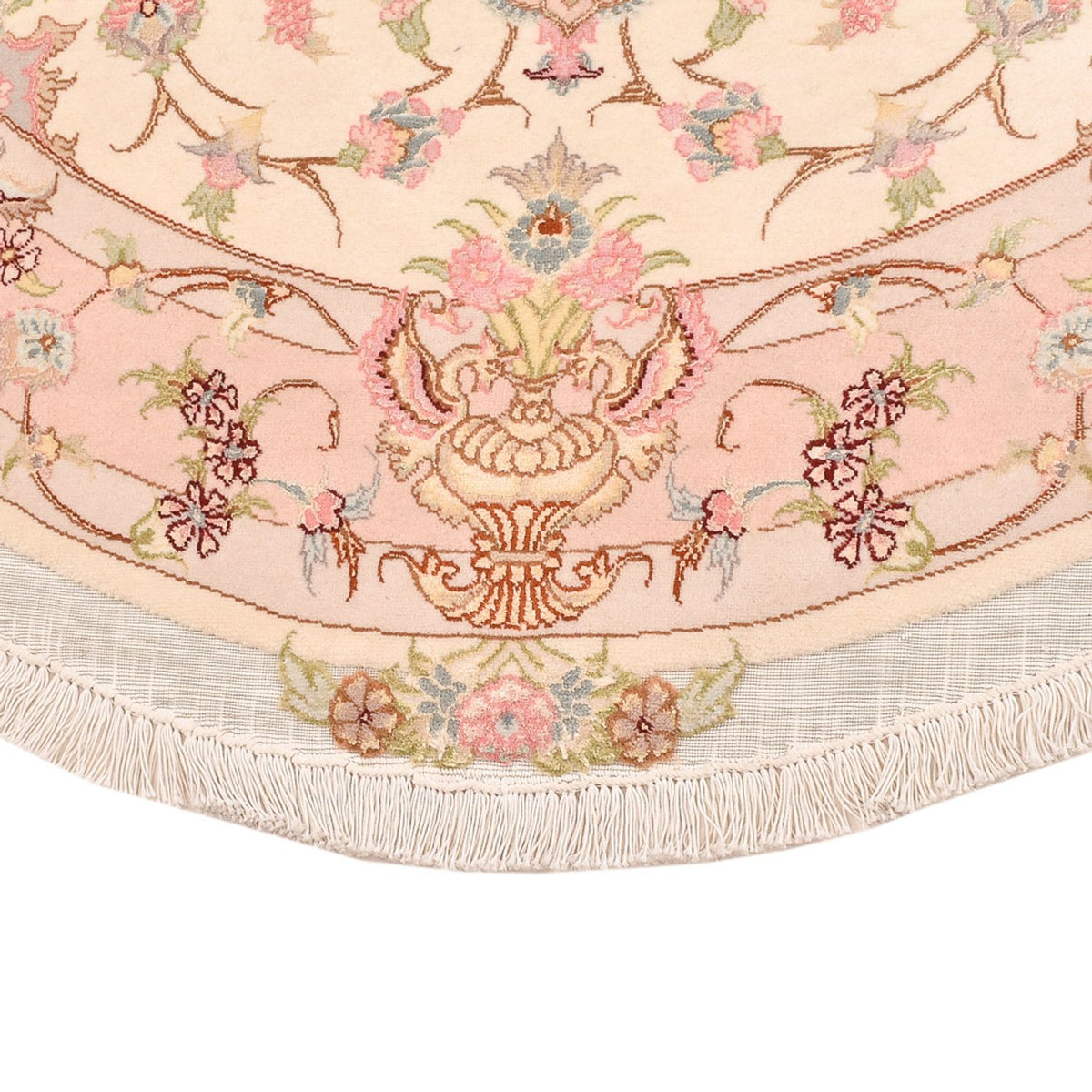 Tappeto Persero - Tabriz - Reale rotondo  - 143 x 143 cm - salmone