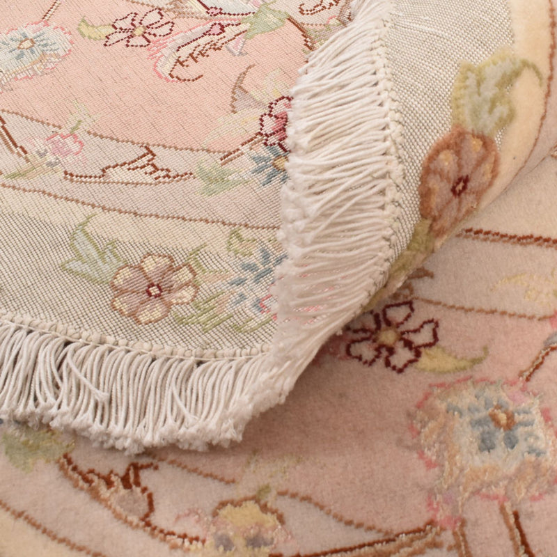 Tappeto Persero - Tabriz - Reale rotondo  - 143 x 143 cm - salmone